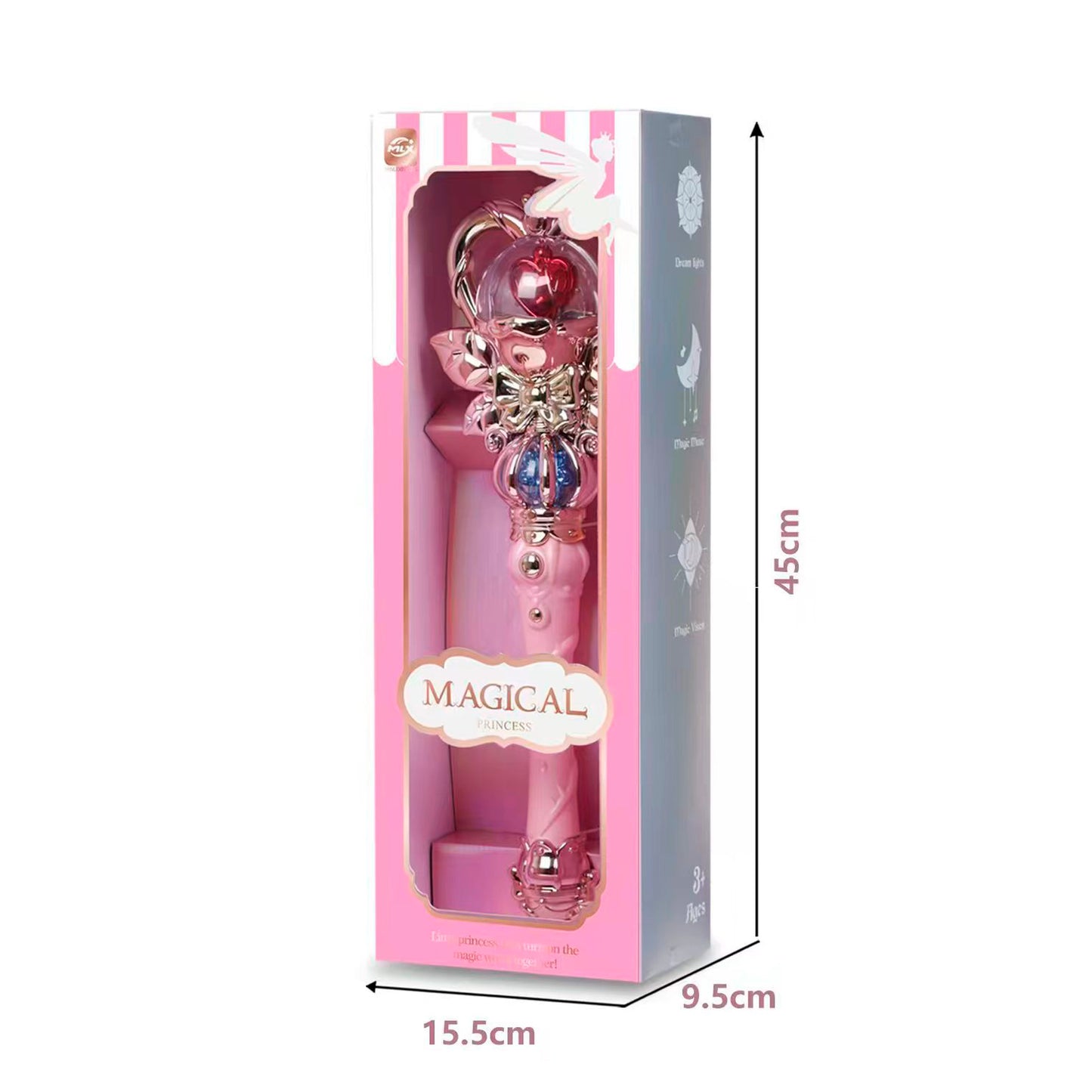 Caja varita mágica princesa corazón Newplay - empaque producto