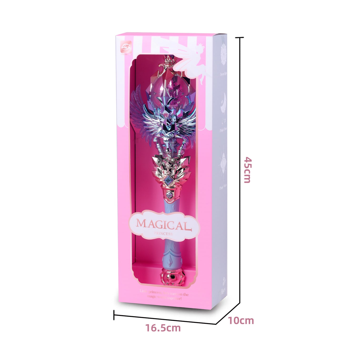 Caja varita mágica princesa alas Newplay - empaque producto